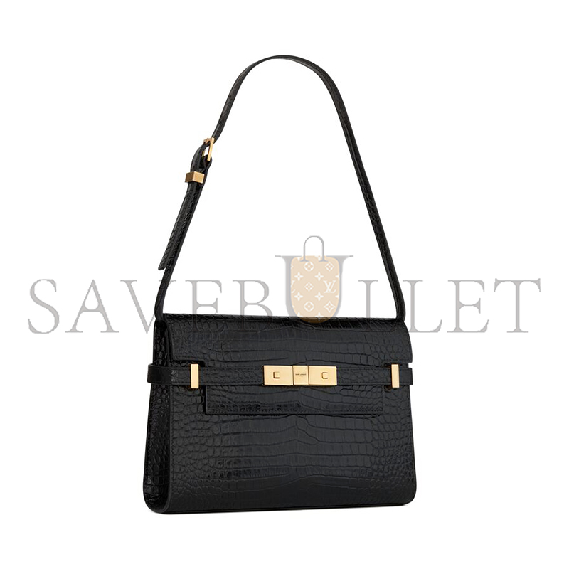 YSL MANHATTAN SMALL IN SHINY CROCODILE-EMBOSSED LEATHER 675626DND0W1000 (24*17.5*6cm) YSL MANHATTAN SMALL IN SHINY CROCODILE-EMBOSSED LEATHER 675626DND0W1000 (24*17.5*6cm)